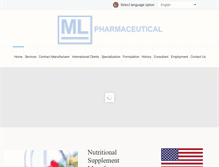 Tablet Screenshot of mlpharmaceutical.com